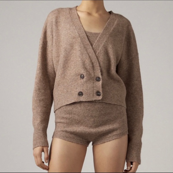 Zara Sweaters - Zara: NEW WITH TAGS! brown crop cardigan